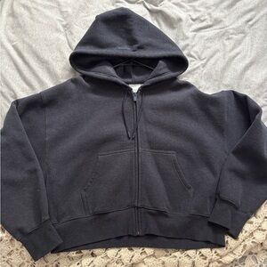 Aritzia cozy sweatfleece boyfriend zip hoodie